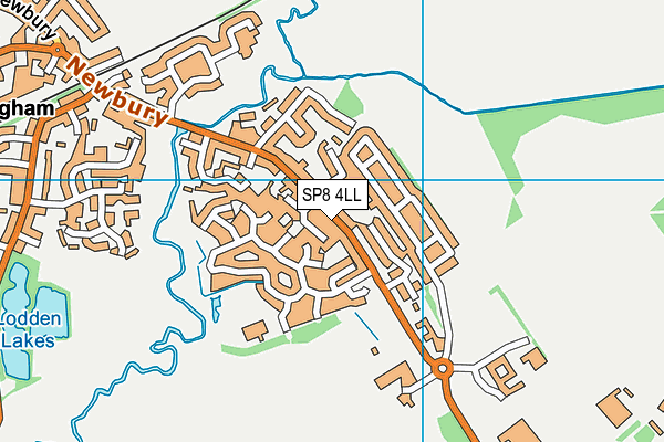 SP8 4LL map - OS VectorMap District (Ordnance Survey)