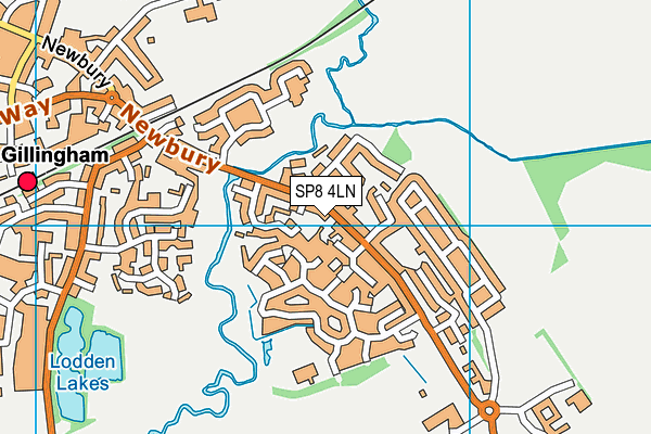 SP8 4LN map - OS VectorMap District (Ordnance Survey)