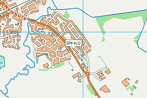 SP8 4LQ map - OS VectorMap District (Ordnance Survey)