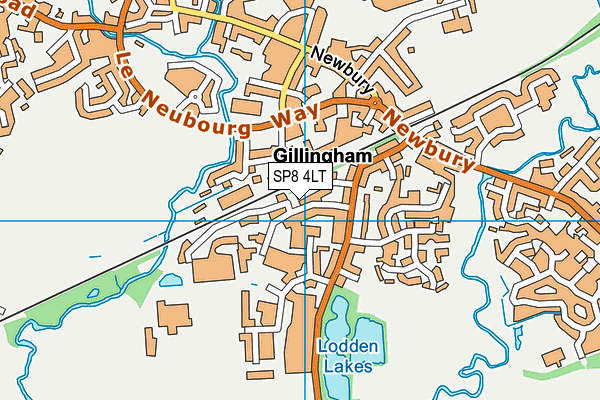 SP8 4LT map - OS VectorMap District (Ordnance Survey)