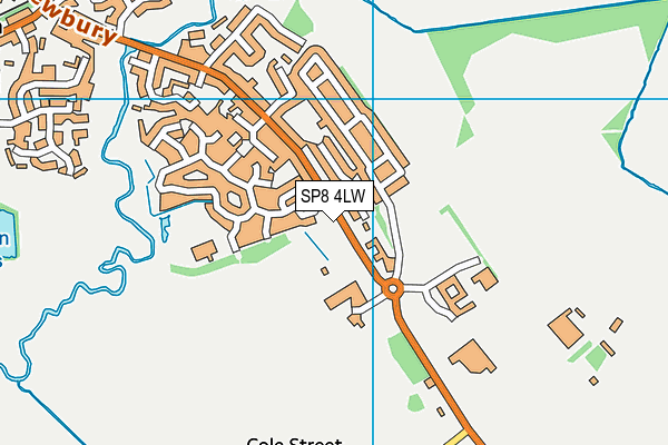 SP8 4LW map - OS VectorMap District (Ordnance Survey)