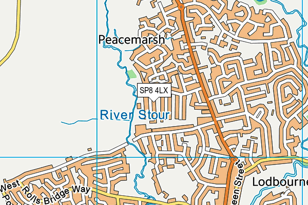 SP8 4LX map - OS VectorMap District (Ordnance Survey)