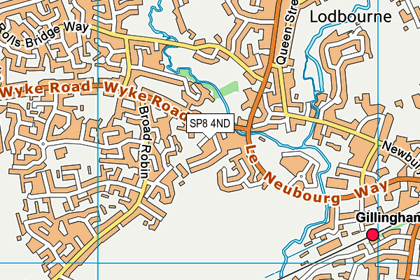 SP8 4ND map - OS VectorMap District (Ordnance Survey)