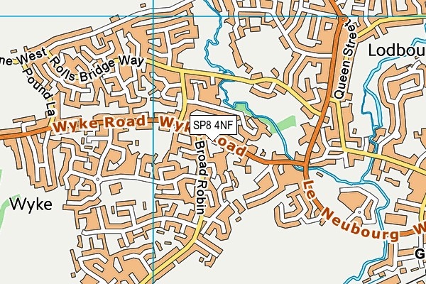 SP8 4NF map - OS VectorMap District (Ordnance Survey)