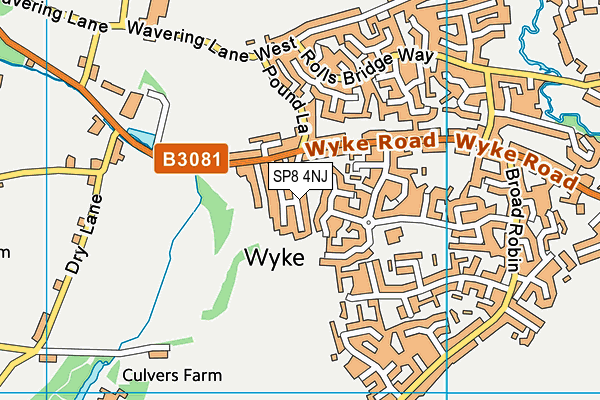 SP8 4NJ map - OS VectorMap District (Ordnance Survey)