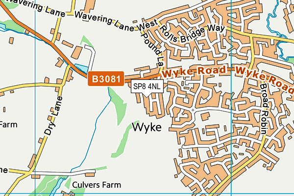 SP8 4NL map - OS VectorMap District (Ordnance Survey)