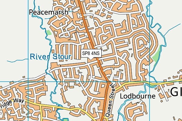SP8 4NS map - OS VectorMap District (Ordnance Survey)