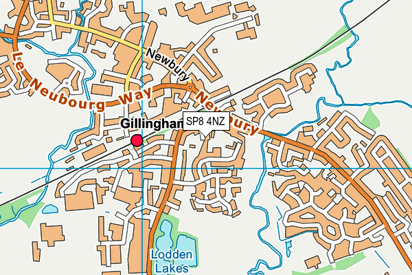 SP8 4NZ map - OS VectorMap District (Ordnance Survey)