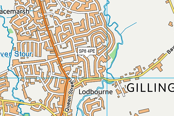 SP8 4PE map - OS VectorMap District (Ordnance Survey)