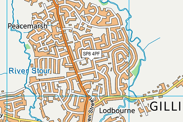 SP8 4PF map - OS VectorMap District (Ordnance Survey)