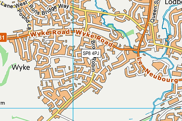 SP8 4PJ map - OS VectorMap District (Ordnance Survey)