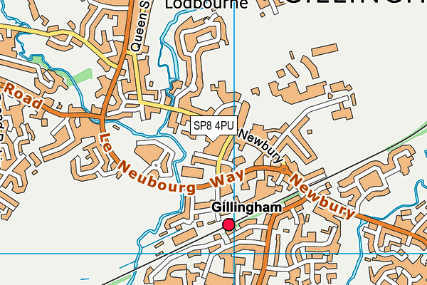 SP8 4PU map - OS VectorMap District (Ordnance Survey)