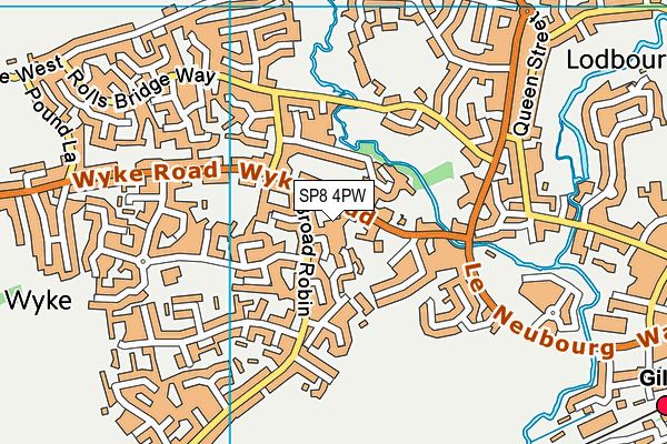 SP8 4PW map - OS VectorMap District (Ordnance Survey)