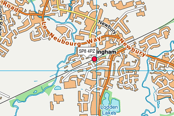 SP8 4PZ map - OS VectorMap District (Ordnance Survey)