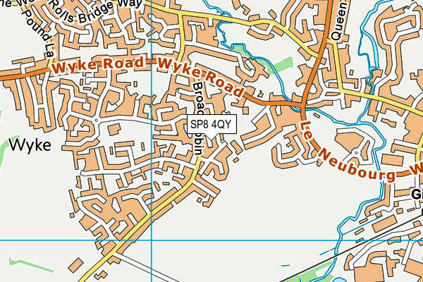 SP8 4QY map - OS VectorMap District (Ordnance Survey)