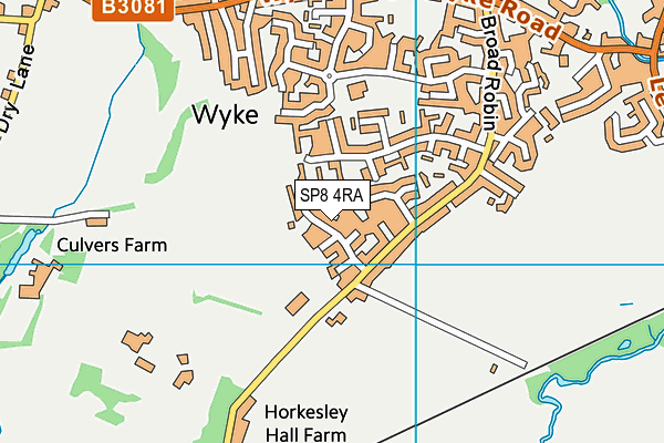 SP8 4RA map - OS VectorMap District (Ordnance Survey)