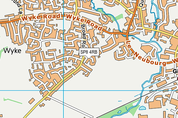 SP8 4RB map - OS VectorMap District (Ordnance Survey)