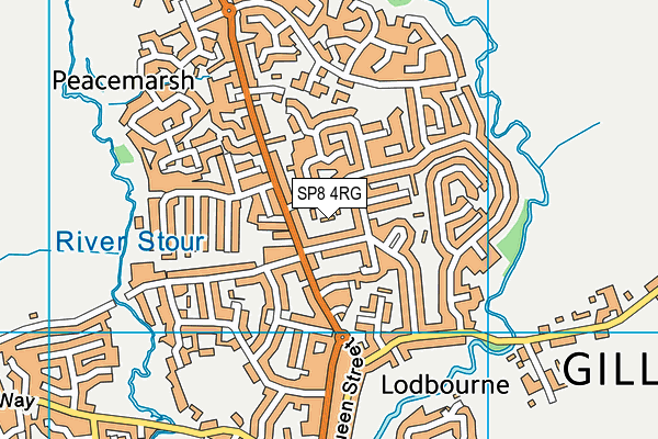 SP8 4RG map - OS VectorMap District (Ordnance Survey)