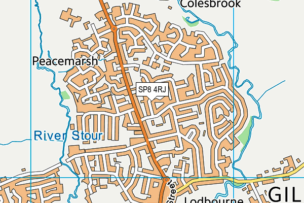 SP8 4RJ map - OS VectorMap District (Ordnance Survey)