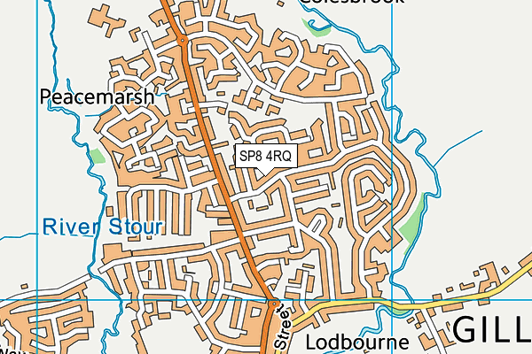 SP8 4RQ map - OS VectorMap District (Ordnance Survey)