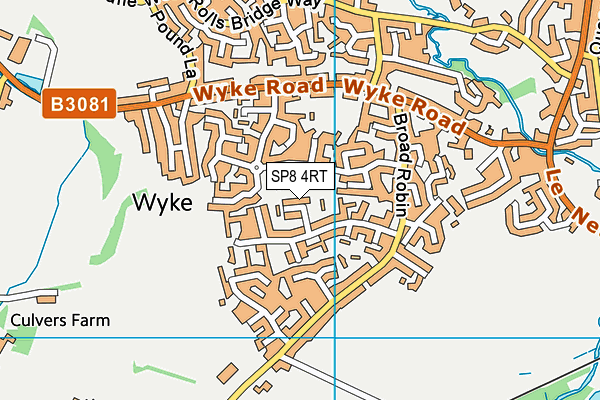 SP8 4RT map - OS VectorMap District (Ordnance Survey)