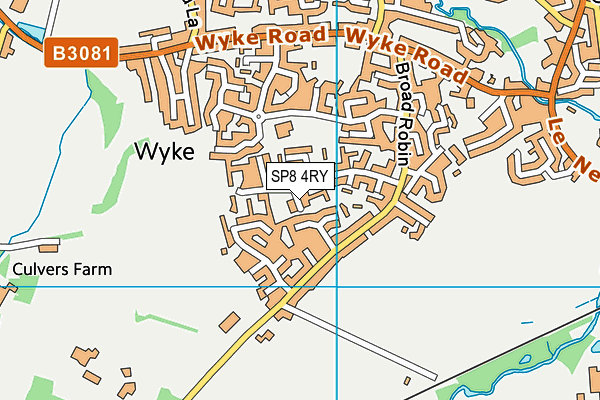 SP8 4RY map - OS VectorMap District (Ordnance Survey)