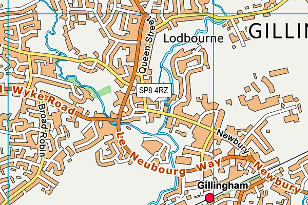 SP8 4RZ map - OS VectorMap District (Ordnance Survey)