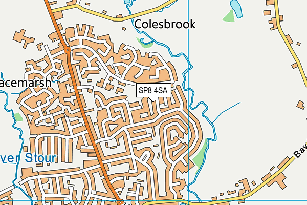 SP8 4SA map - OS VectorMap District (Ordnance Survey)