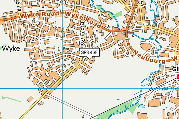 SP8 4SF map - OS VectorMap District (Ordnance Survey)