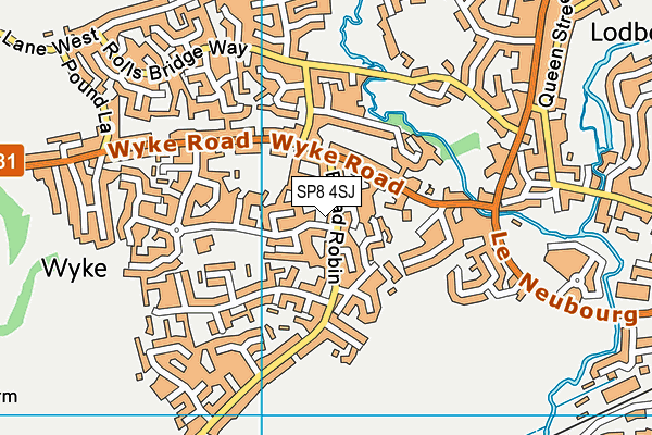 SP8 4SJ map - OS VectorMap District (Ordnance Survey)