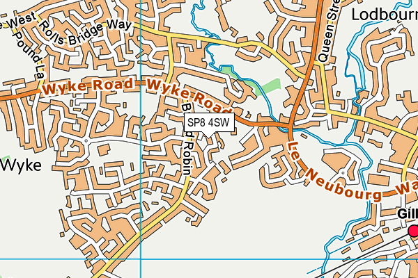 SP8 4SW map - OS VectorMap District (Ordnance Survey)