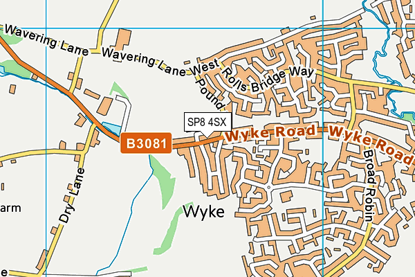 SP8 4SX map - OS VectorMap District (Ordnance Survey)