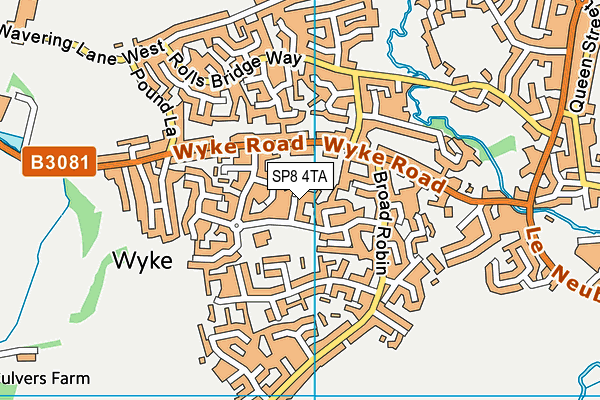 SP8 4TA map - OS VectorMap District (Ordnance Survey)