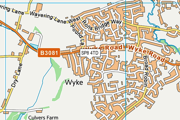 SP8 4TD map - OS VectorMap District (Ordnance Survey)