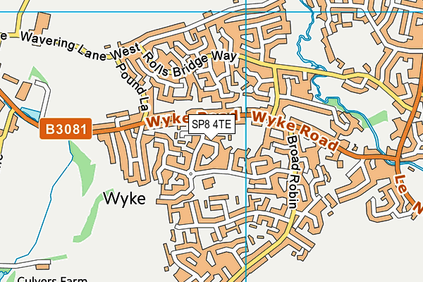SP8 4TE map - OS VectorMap District (Ordnance Survey)