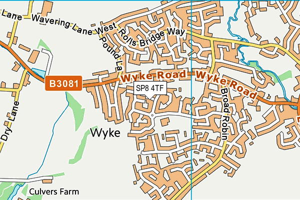 SP8 4TF map - OS VectorMap District (Ordnance Survey)