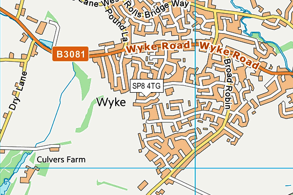 SP8 4TG map - OS VectorMap District (Ordnance Survey)