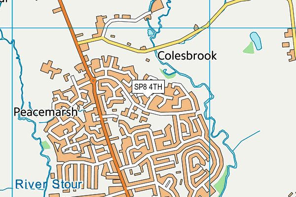 SP8 4TH map - OS VectorMap District (Ordnance Survey)