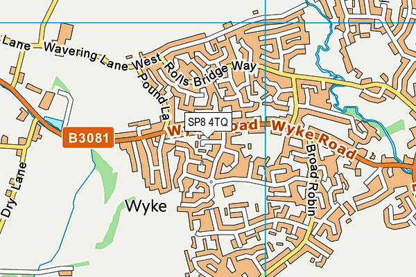 SP8 4TQ map - OS VectorMap District (Ordnance Survey)