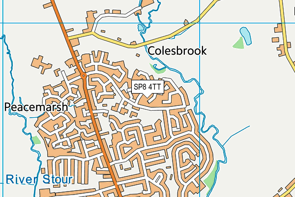 SP8 4TT map - OS VectorMap District (Ordnance Survey)