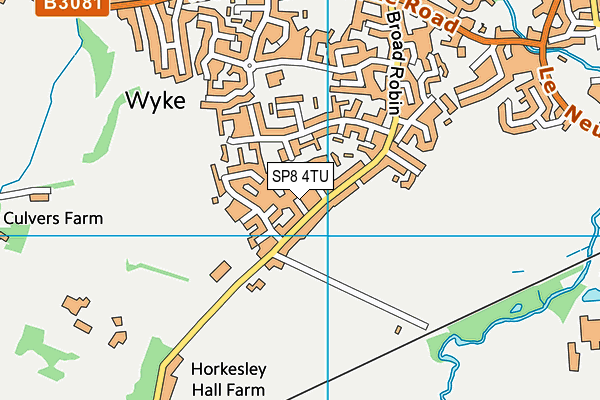 SP8 4TU map - OS VectorMap District (Ordnance Survey)