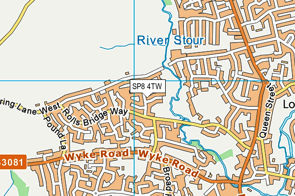 SP8 4TW map - OS VectorMap District (Ordnance Survey)