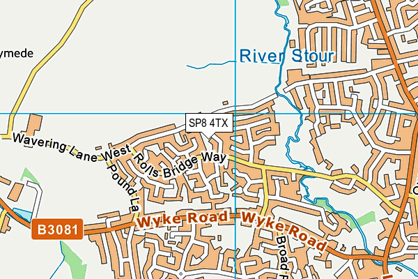 SP8 4TX map - OS VectorMap District (Ordnance Survey)