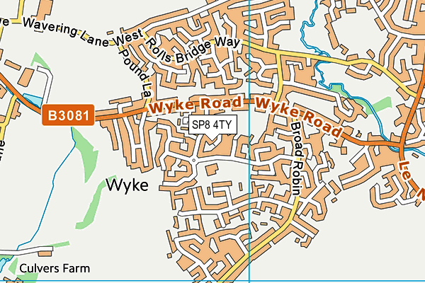 SP8 4TY map - OS VectorMap District (Ordnance Survey)