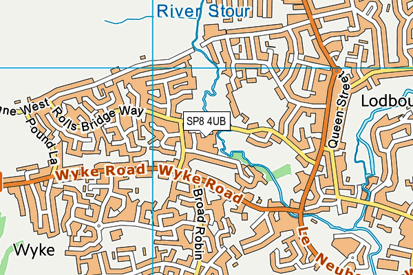 SP8 4UB map - OS VectorMap District (Ordnance Survey)