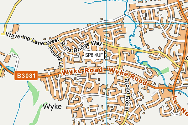 SP8 4UF map - OS VectorMap District (Ordnance Survey)