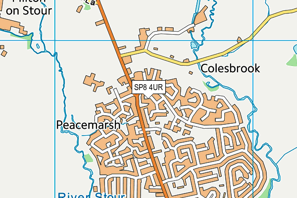 SP8 4UR map - OS VectorMap District (Ordnance Survey)