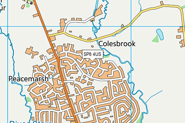 SP8 4US map - OS VectorMap District (Ordnance Survey)