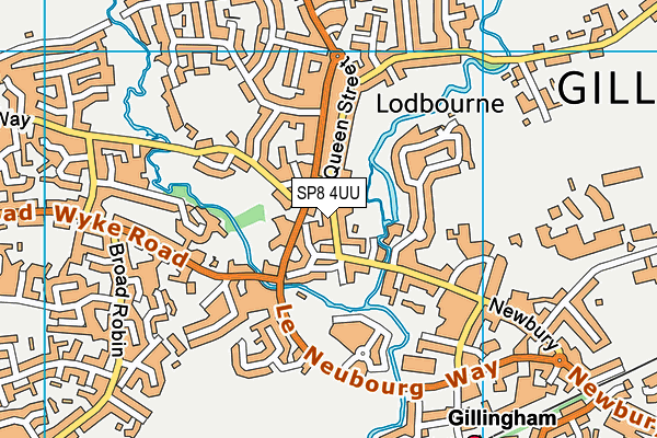 SP8 4UU map - OS VectorMap District (Ordnance Survey)