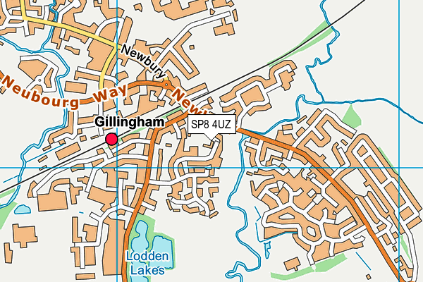 SP8 4UZ map - OS VectorMap District (Ordnance Survey)